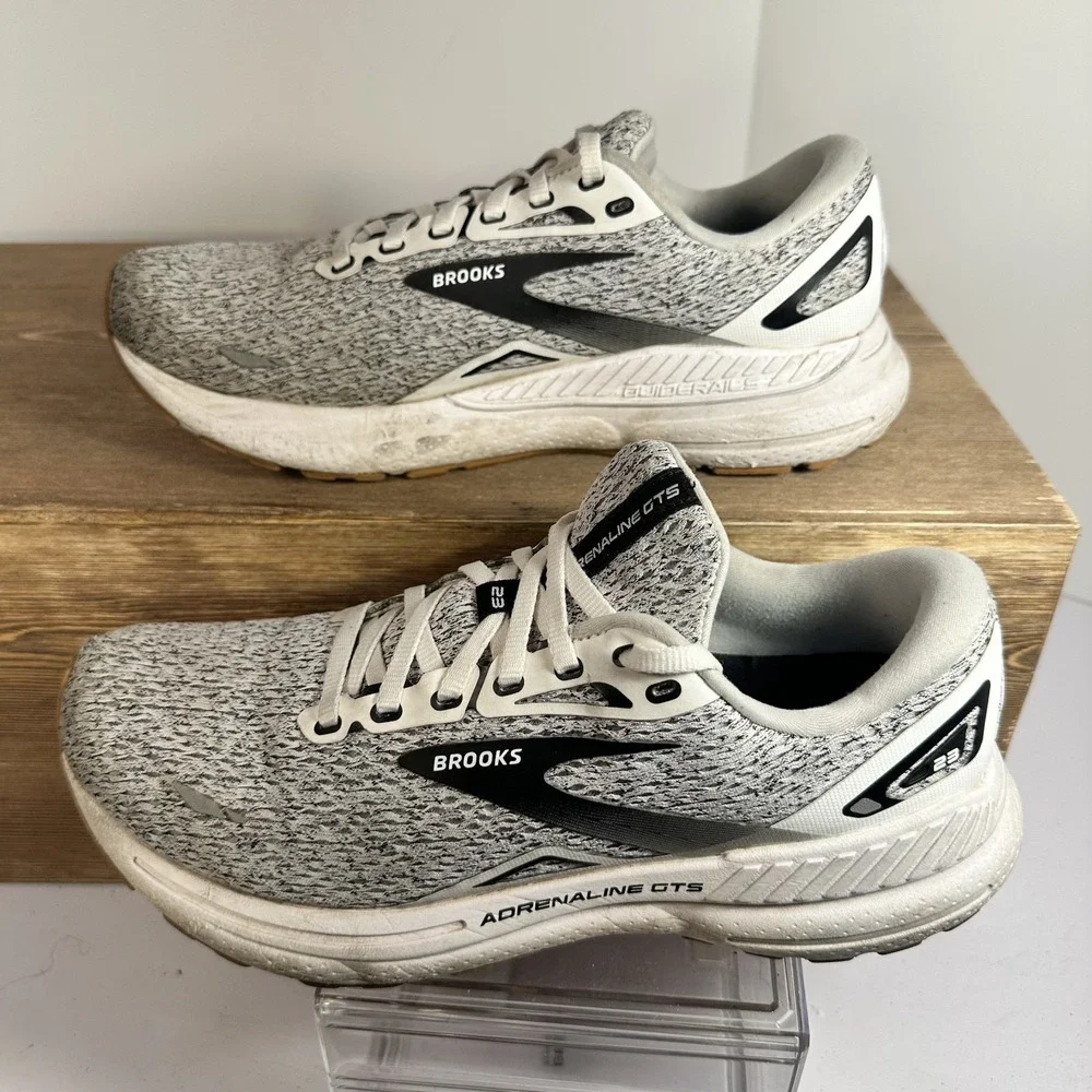 Brooks Adrenaline GTS 23 Shoes Womens 9 Gray Running Sneakers Sporty 1203811B112